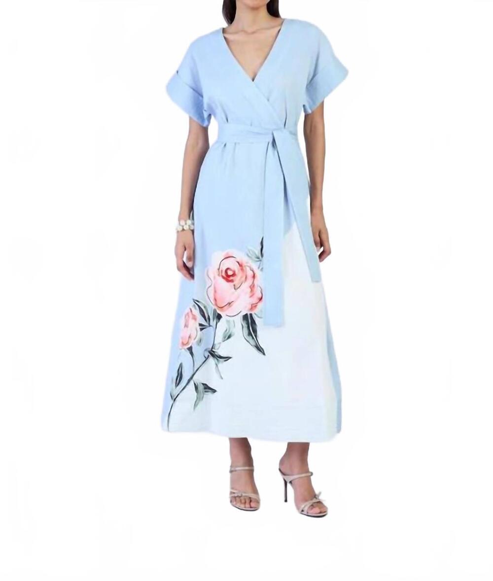 NEW BEYOND BY VERA flower sailor dress in villa céleste mist